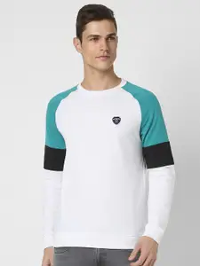 PETER ENGLAND UNIVERSITY Colourblocked Pullover Sweatshirt