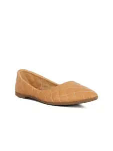 London Rag Quilted Detail Pointed Toe Ballerinas