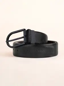 LOUIS STITCH Men Textured Leather Reversible Belt