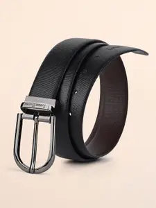 LOUIS STITCH Men Textured Leather Reversible Formal Belt