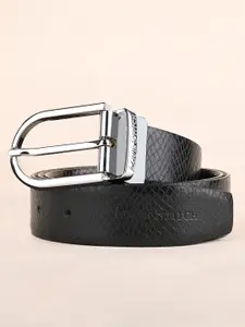 LOUIS STITCH Men Textured Leather Reversible Formal Belt