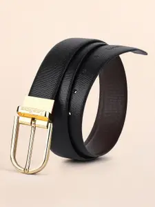 LOUIS STITCH Men Textured Leather Reversible Belt
