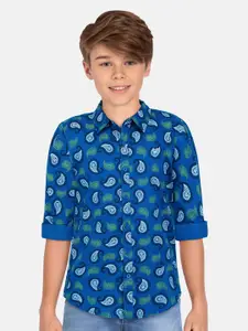 Allen Solly Junior Boys Slim Fit Printed Pure Cotton Casual Shirt