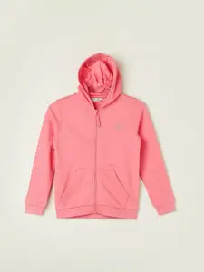 Fame Forever by Lifestyle Girls Hooded Pure Cotton Front Open Sweatshirt