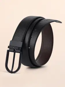 LOUIS STITCH Men Textured Leather Reversible Formal Belt