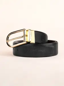 LOUIS STITCH Men Textured Leather Reversible Formal Belt
