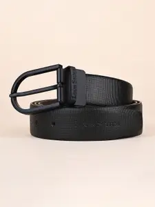 LOUIS STITCH Men Textured Leather Reversible Formal Belt