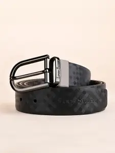 LOUIS STITCH Men Textured Leather Reversible Formal Belt
