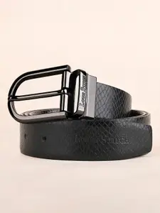 LOUIS STITCH Men Textured Leather Reversible Belt