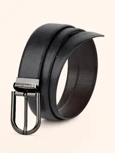 LOUIS STITCH Men Textured Leather Reversible Formal Belt
