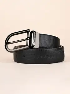 LOUIS STITCH Men Textured Leather Reversible Belt