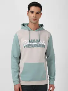 VAN HEUSEN DENIM LABS Self Design Hooded Pullover Sweatshirt