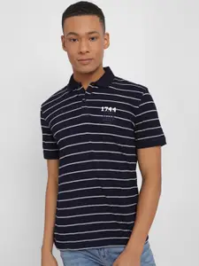 Allen Solly Striped Polo Collar Regular Fit Cotton T-shirt
