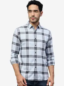 Greenfibre Slim Fit Tartan Checked Pure Cotton Casual Shirt