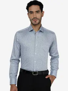 Greenfibre Slim Fit Opaque Ethnic Motifs Printed Formal Shirt