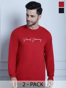 VIMAL JONNEY Pack of 2 Long Sleeves Cotton Fleece Pullover Sweatshirt