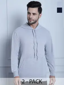 VIMAL JONNEY Pack Of 2 Printed Fleece Sweatshirt