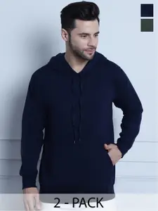 VIMAL JONNEY Pack Of 2 Hooded Fleece Sweatshirt