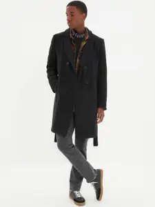 Trendyol Notched Lapel Winter Trench Coat