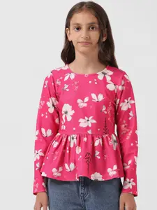 Vero Moda Girls Floral Printed Peplum Top