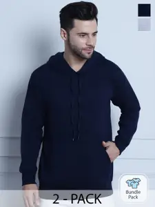 VIMAL JONNEY Pack Of 2 Hooded Fleece Sweatshirt