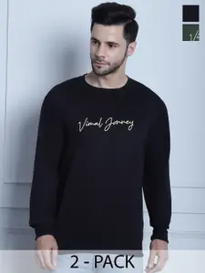 VIMAL JONNEY Pack Of 2 Cotton Fleece Pullover Sweatshirts