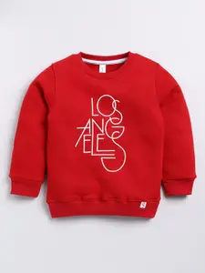 Ginie Boys Typography Printed Sweatshirt