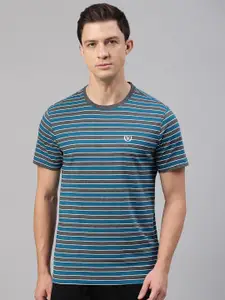 Van Heusen Innerwear Striped Round Neck Short Sleeves Cotton T-shirt