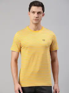 Van Heusen Innerwear Striped Round Neck Short Sleeves Cotton T-shirt