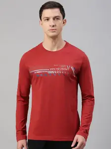Van Heusen Innerwear Typography Printed Round Neck Cotton T-Shirt