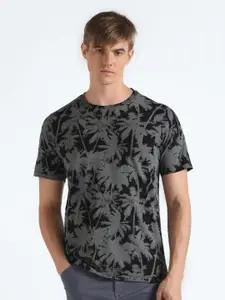 Flying Machine Tropical Printed Pure Cotton T-Shirt