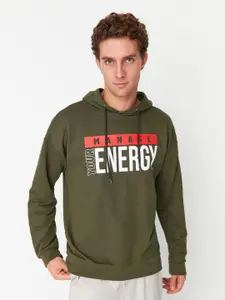 Trendyol Typography Printed Hooded Sweatshirt
