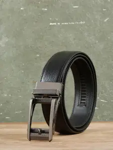 Teakwood Leathers Men Textured Leather Slim Belt