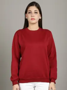Jinfo Round Neck Pullover Fleece Sweatshirt