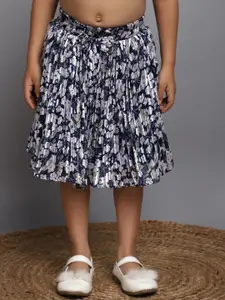 V-Mart Girls Floral Printed Flared Skirt