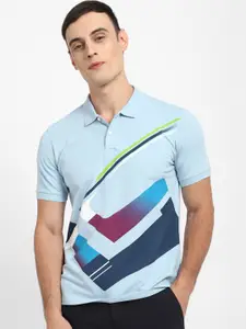 Allen Solly Geometric Printed Polo Collar Pure Cotton T-shirt