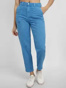 Allen Solly Woman Women Mid-Rise Embroidered Stretchable Jeans