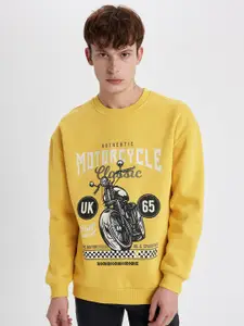 DeFacto Graphic Printed Pullover Sweatshirt