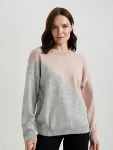 DeFacto Colourblocked Round Neck Sweatshirt
