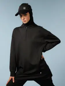 DeFacto Long Sleeves Hooded Longline Sweatshirt