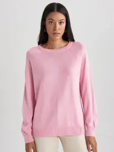 DeFacto Round Neck Acrylic Pullover Sweaters