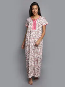 V-Mart Floral Printed Maxi Nightdress