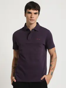 THE BEAR HOUSE Polo Collar Slim Fit Pure Cotton T-shirt