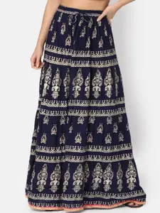 V-Mart Ethnic Motifs Printed Flared Maxi Skirt