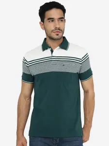 Greenfibre Striped Polo Collar Slim Fit T-shirt