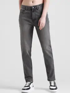 ONLY Women Straight Fit Clean Look Heavy Fade Pure Cotton Jeans