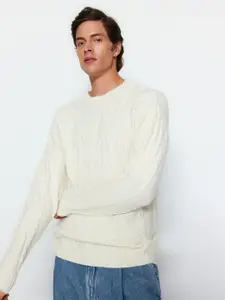 Trendyol Self Design Cable Knit Pullover