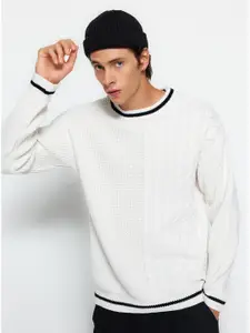 Trendyol Self Design Cable Knit Acrylic Pullover