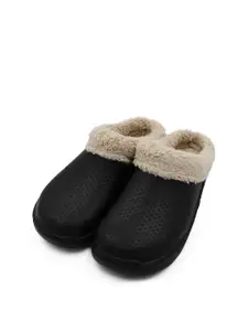 JENNA Men Self Design Fur Warm Winter Room Slippers