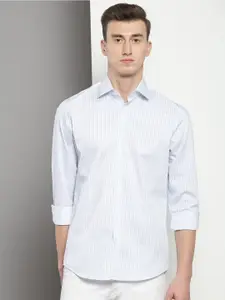Calvin Klein Vertical Striped Spread Collar Casual Shirt
